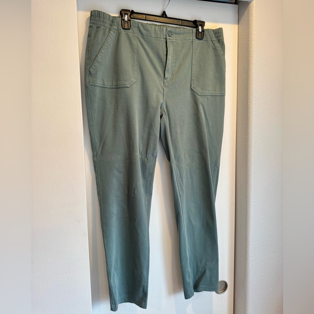 NWOT Sage Green pants with Straight Fit and Lightweight Texture